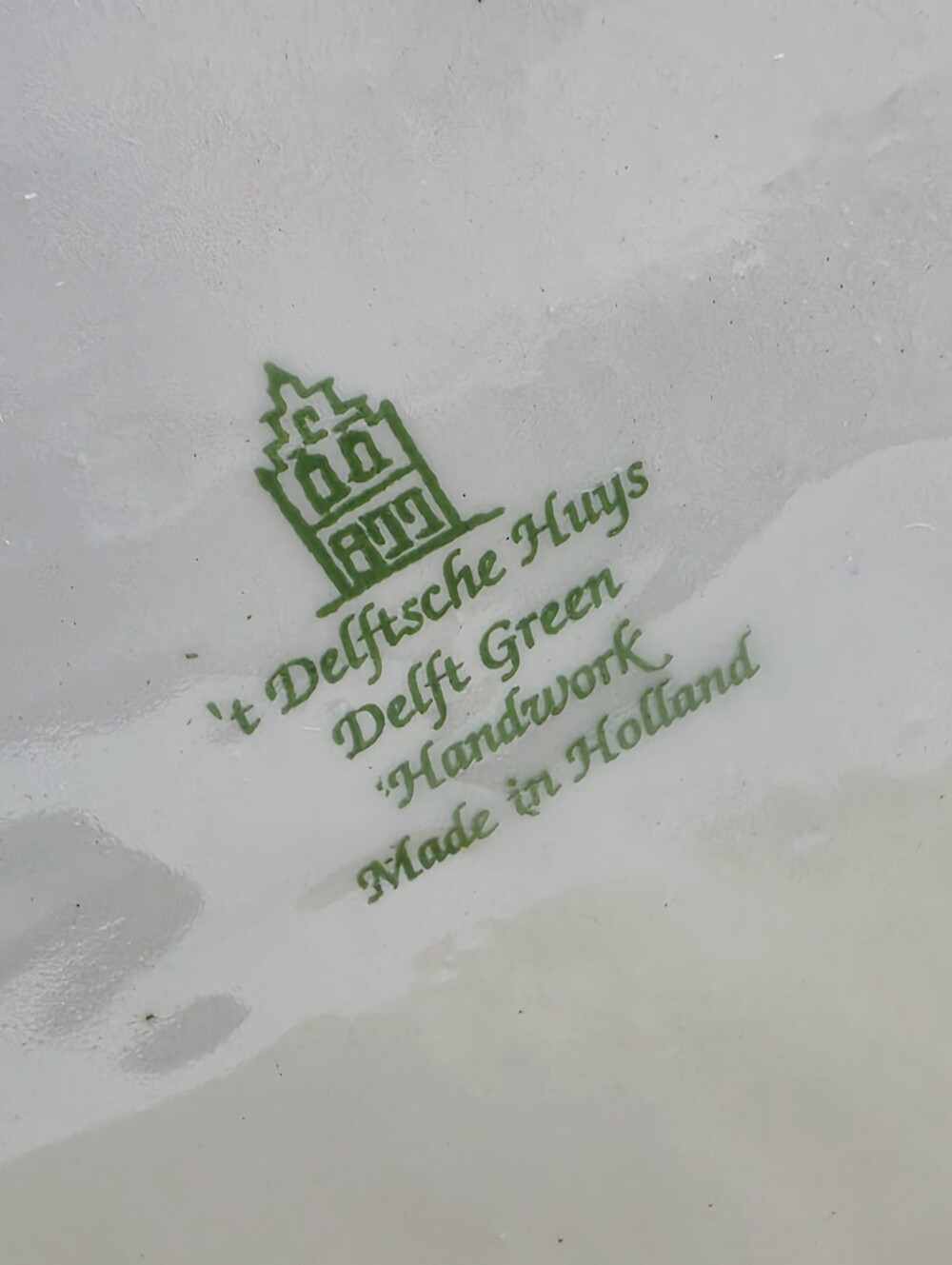 Holland Delft Green Floral Heineken Stein with Handle Vintage Large Stamped - Picture 9 of 15